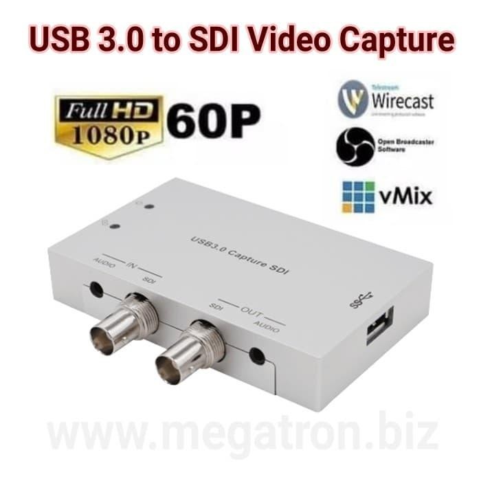 USB 3.0 SDI HD Video Capture & Streaming - with SDI Loop-out + Audio
