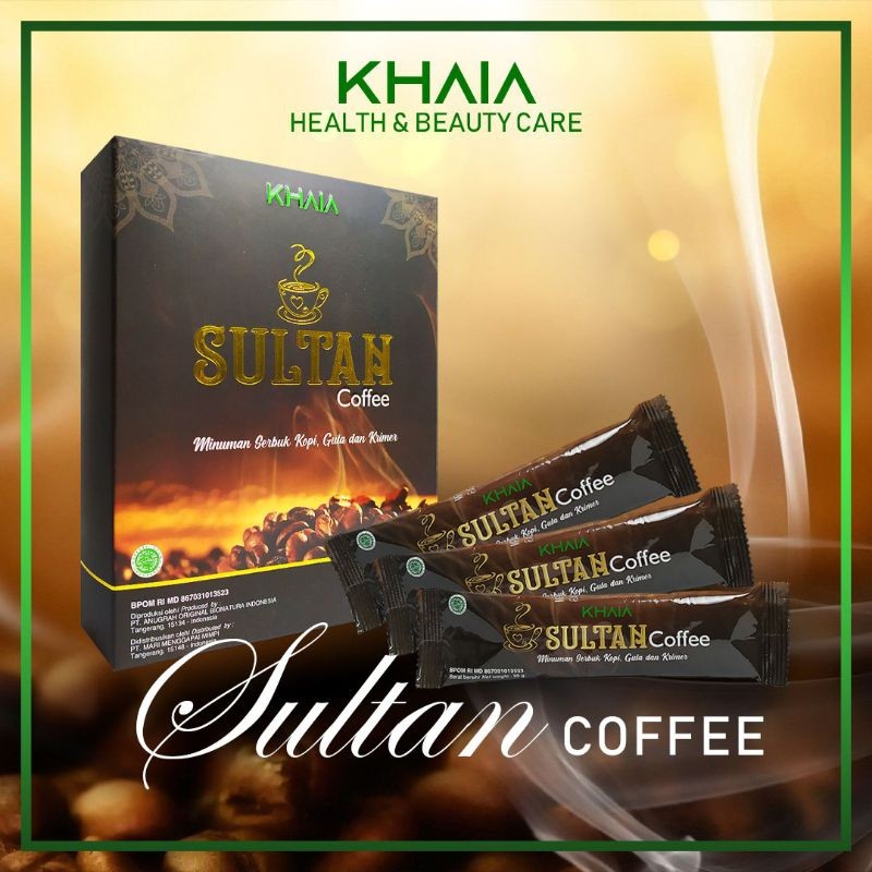 

SULTAN COFFEE KHAIA KOPI,GULA,KRIMER 1BOX ISI 10 SACHET 100% ORIGINAL