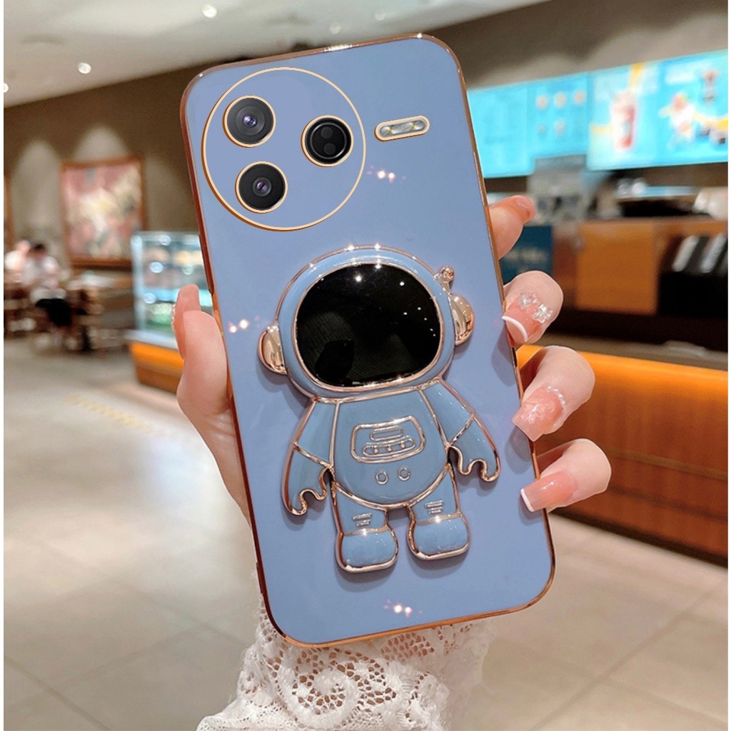 Soft Case Xiaomi Poco M7 Pro / F7 Pro / F7 Ultra 5G Casing Silikon Holder Astronot Plating