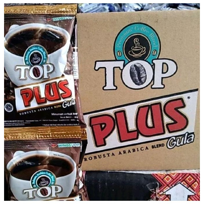 

TOP KOPI plus gula 1 renceng ISI 10 SACHET KOPI
