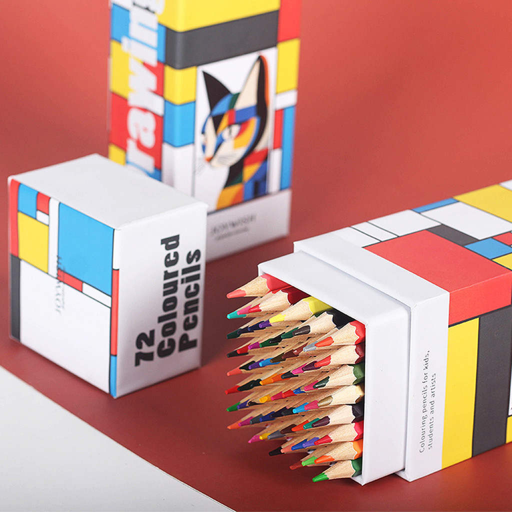 

12-72 Vibrant Soft-Core Colored Pencils for Adult Coloring Books&Art Drawing Artist-Grade Set for Kids/Beginners/Pros Stationery