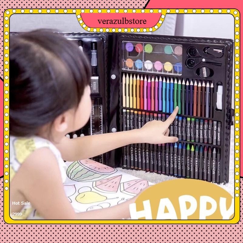 

Diskon !! Crayon Set 150pcs / Krayon Mewarnai Anak 150pcs / Pensil Warna Set 150pcs Berkualitas