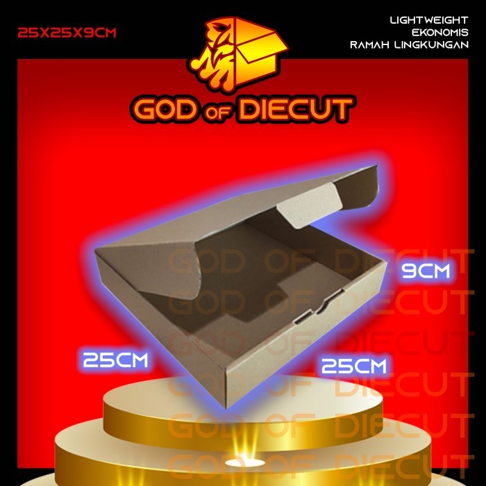 

KARDUS DIECUT 25x25x9 CM - Karton Kotak Packaging Packing Box Pizza