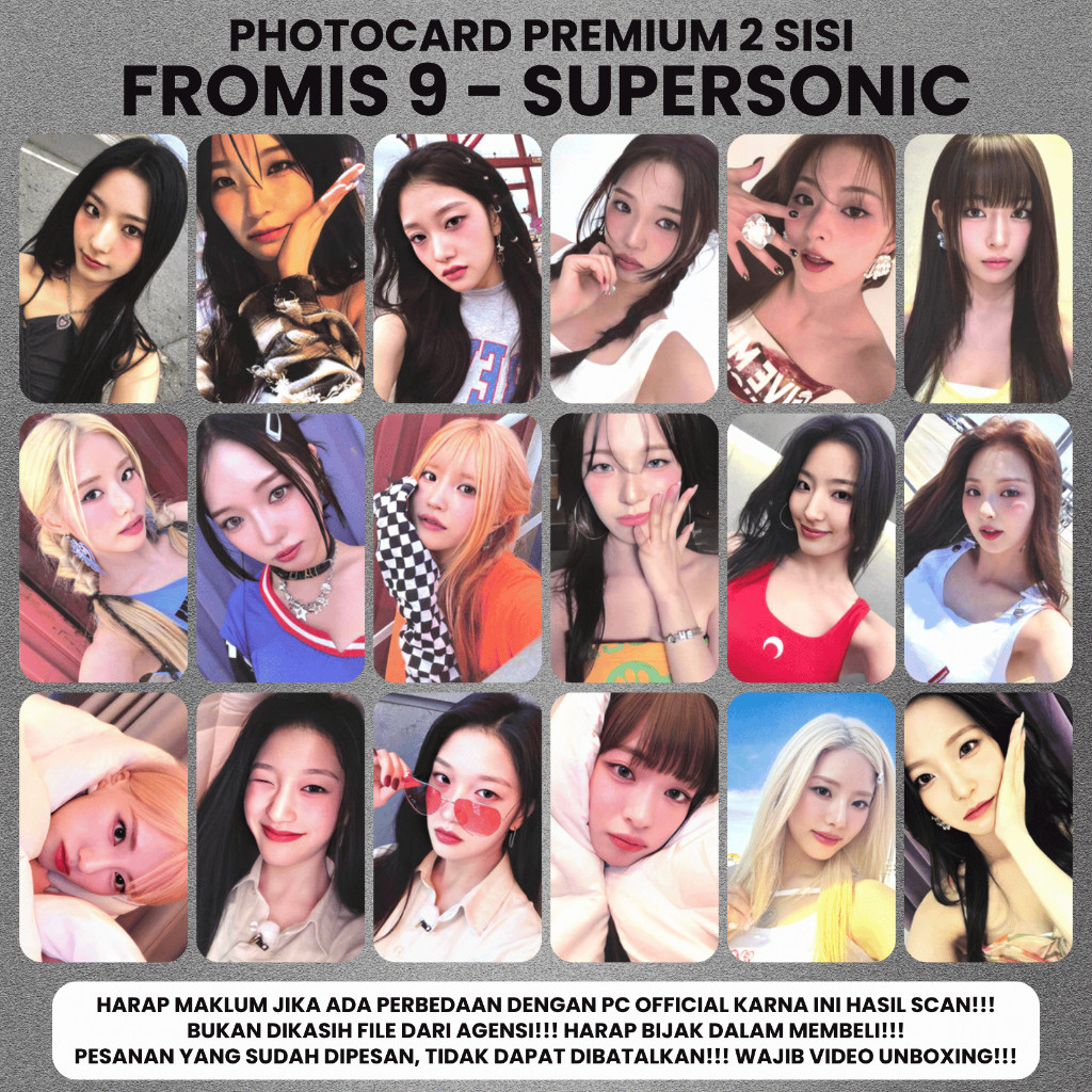 Photocard FROMIS 9 SUPERSONIC - PC FROMIS 9 2 Sisi Kartu Kpop Merch Unofficial