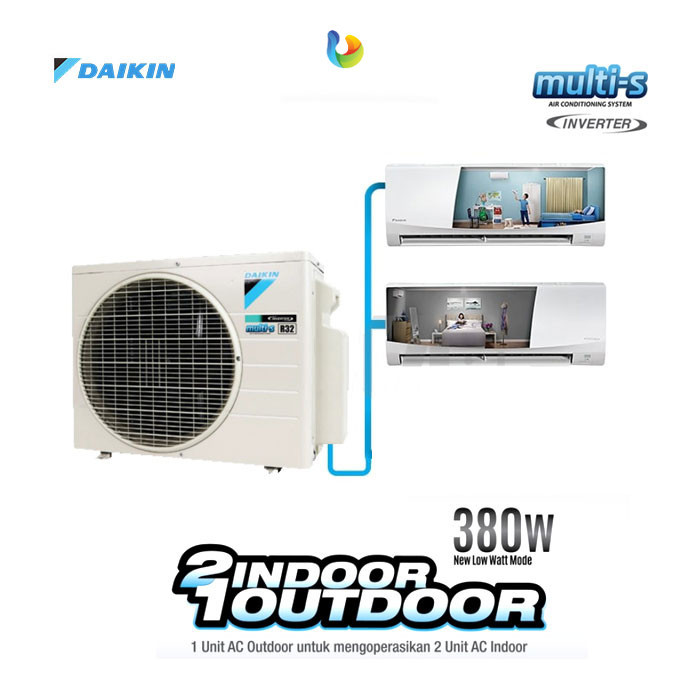 AC Daikin Multi S 2 Koneksi Outdoor 3 PK Type MKC70 (Indoor 3/4PK+2PK) Daikin AC