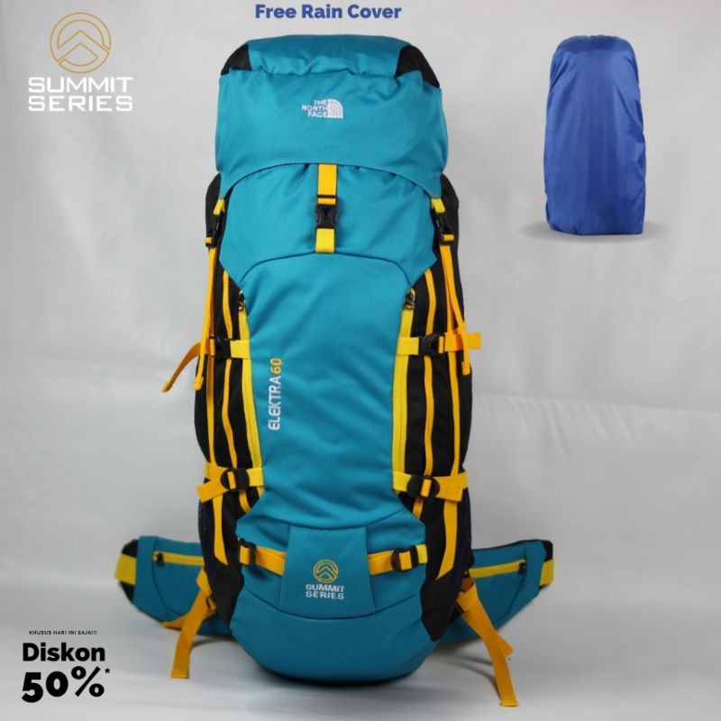 Tas Ransel Gunung Carier 60 Liter + frem besi+ Raincover