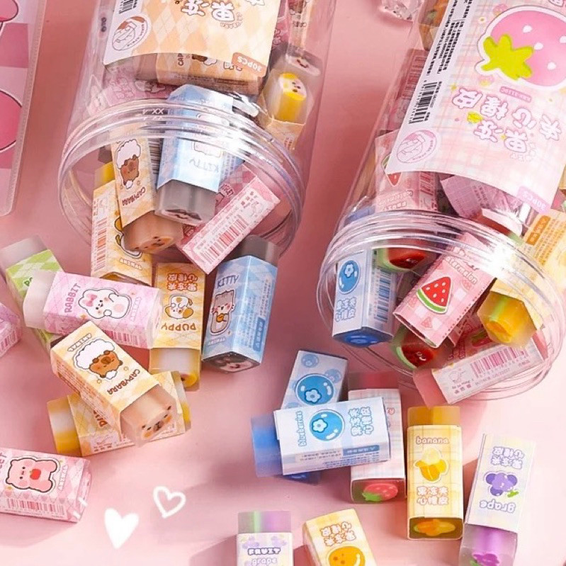 

cute eraser set penghapus imut capybara goodybag