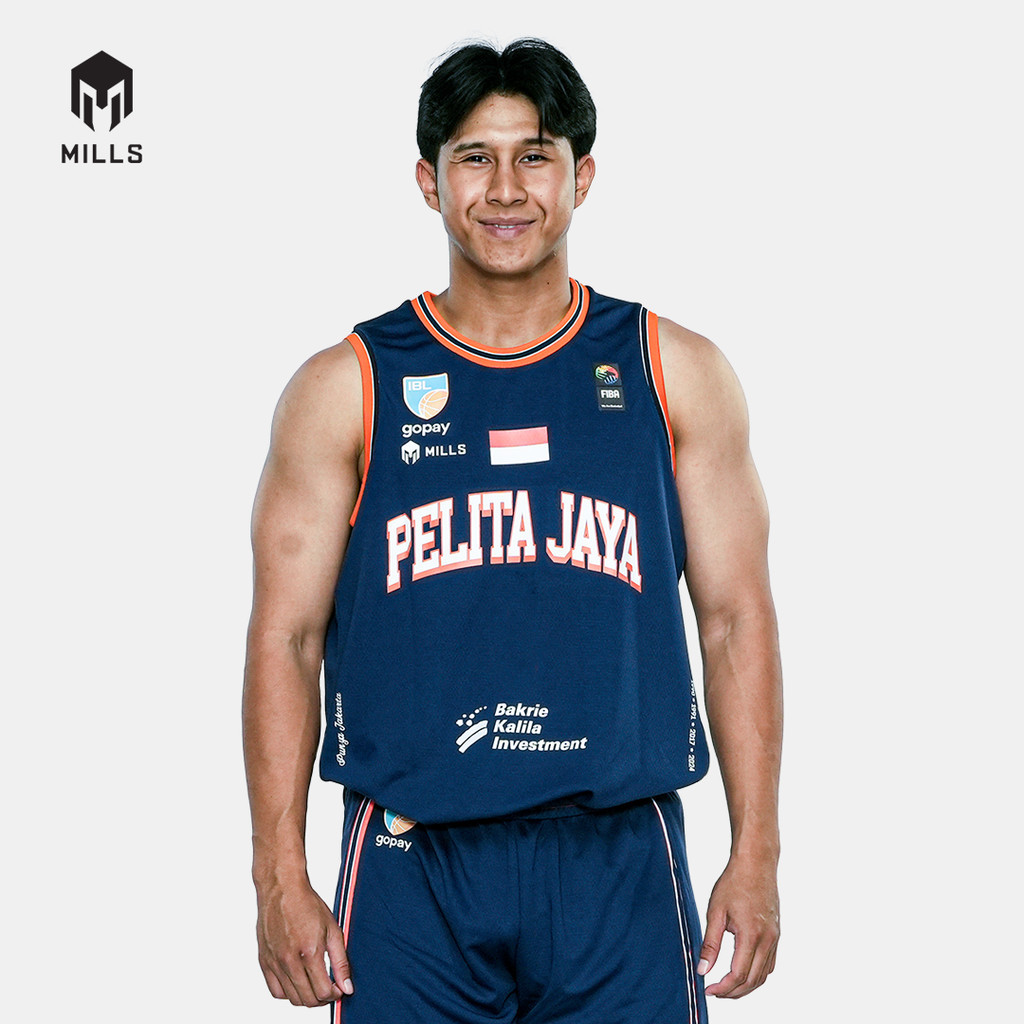 NEW MILLS PELITA JAYA HOME BASKETBALL JERSEY NAVY 26024PJ PREMIUM