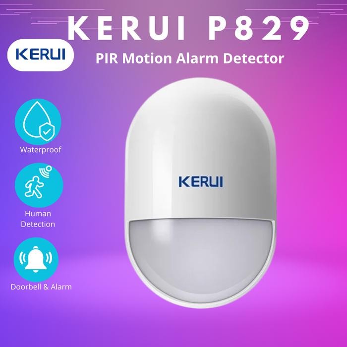 KERUI Alarm Sensor Gerak P829 PIR Sensor Gerak Wireless Alarm System Alarm Rumah