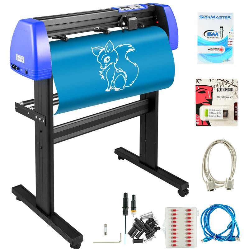 

Top 34 Inch Vinyl Cutter Machine With Floor Stand Vinly Sign Cutting Plotter Starter Kits Software Adjustable Force Speed