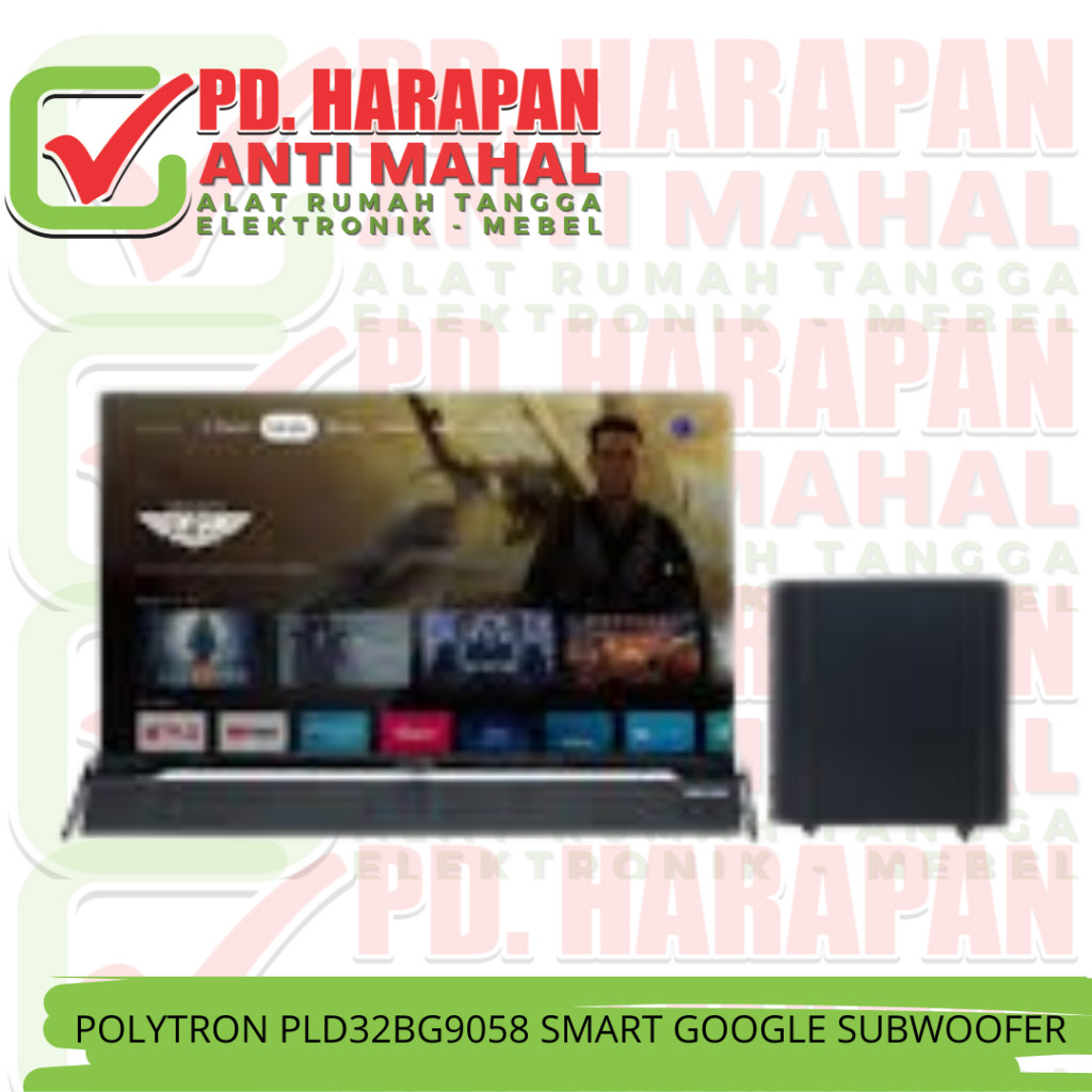POLYTRON PLD32BG9058 SMART GOOGLE SUBWOOFER (LED 32")*/LED POLYTRON 32 INCH