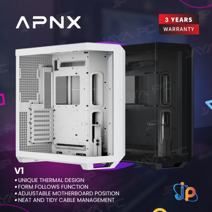 APNX V1 Mid Tower Case - Tempered Glass Casing