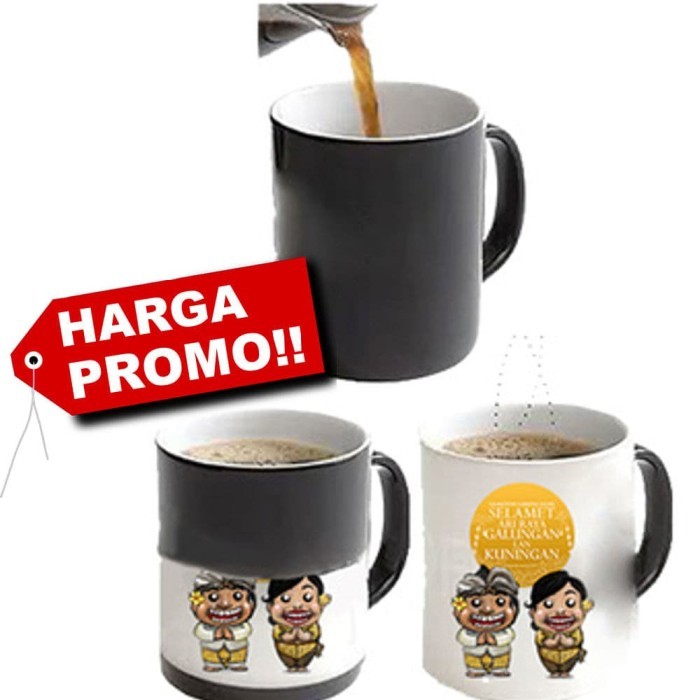 Jual mug berubah warna | cetak mug bunglon(magic mug/ ajaib)