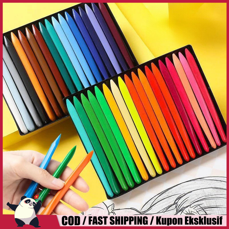 

36 | 24 | 12 Warna Aman Dan Tidak Beracun Crayon Handsclean | Krayon Anak | Krayon Tangan Yang Tidak Kotor | Krayon Tahan Air | Krayon Berkepala Dua | Pena Mewarnai | Pena Pengisi Warna | Pena Warna Kelas Seni