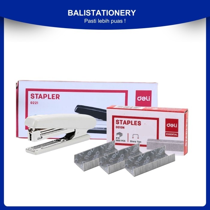 

Paket Bundling Deli Stapler HD-10D & Staples no.10 Deli