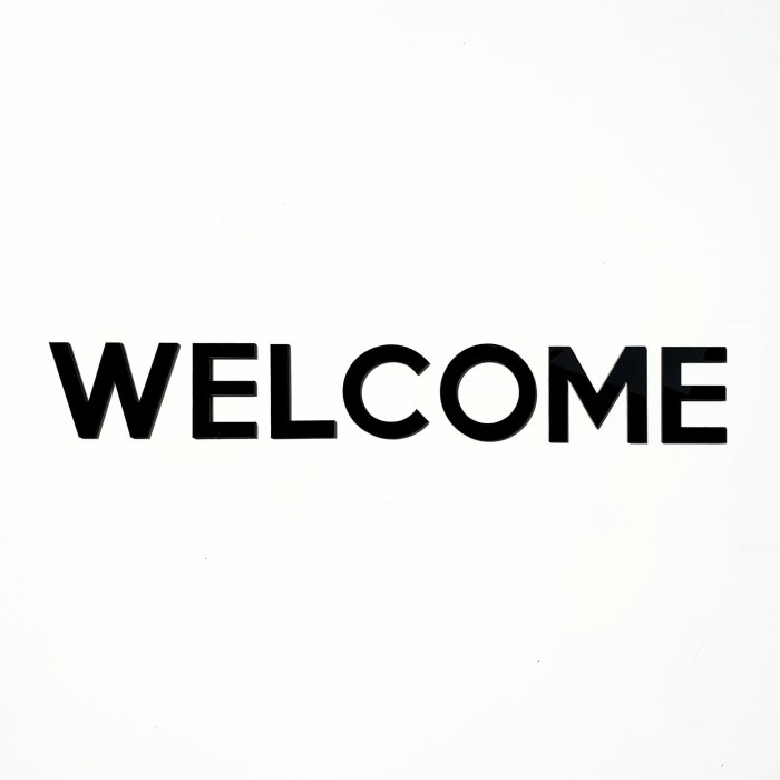 

RZ99 Sign Huruf Timbul AKRILIK - WELCOME - Signage Cafe/Resto/Kantor