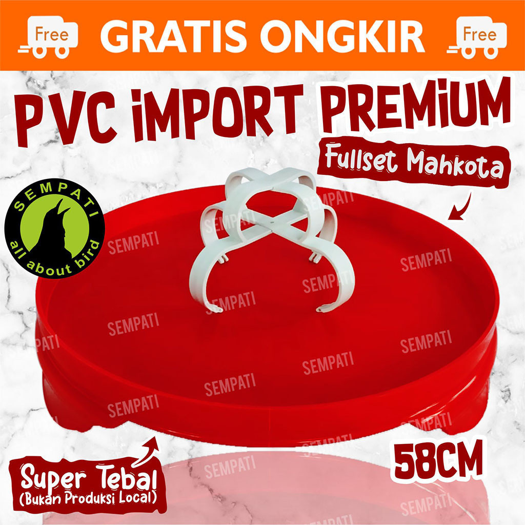 SEMPATI TEBOK SANGKAR KANDANG BURUNG MURAI PVC IMPORT PLUS MAHKOTA FULSET ANTI PECAH MURAI KAPSUL