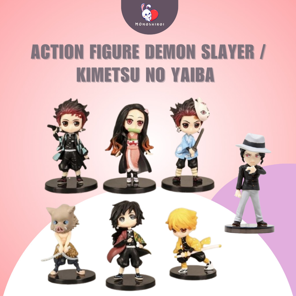 ACTION FIGURE DEMON SLAYER KIMETSU NO YAIBA chibi tanjiro inosuke zenitsu nezuko Muzan