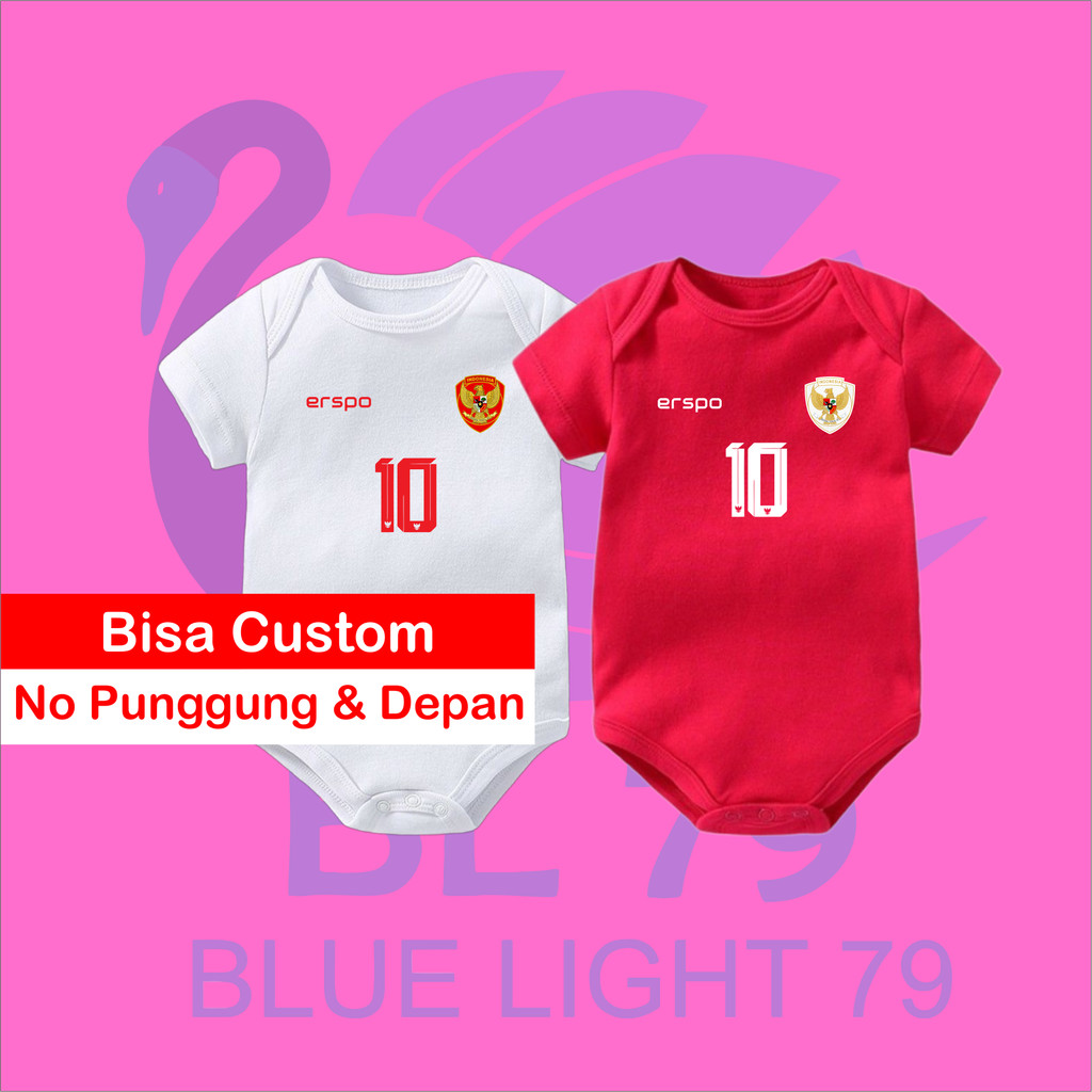 Baju bayi jumper baby BAND TIMNAS INDONESIA 2024 - JERSEY BAYI CUSTOM PSSI TIMNAS kaos bayi laki-lak