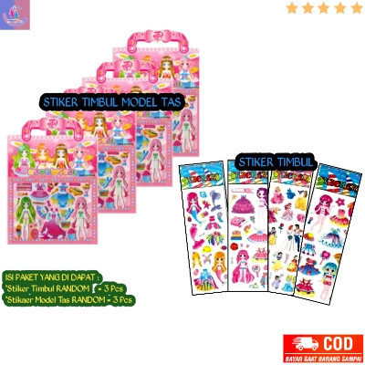 

Paket 6 Stiker Anak Timbul Karakter Dan Stiker Model Tas - Karakter RANDOM - Mainan Anak / H S