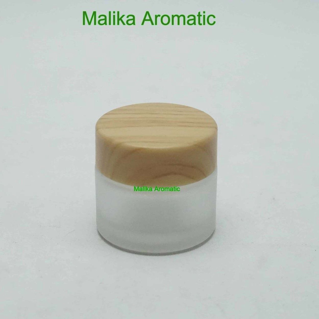 Pot Kaca 10 Gr Bulat Wood / Pot Kaca Kayu / Pot Cream Kaca / Pot Krim Wajah / Pot Kosmetik / Pot 10 