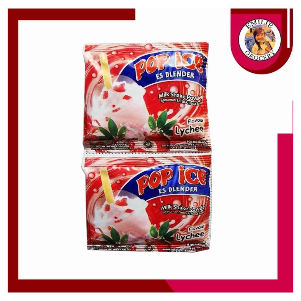 

Pop Ice Es Blender Leci Lychee Renceng 10 Pcs Sachet 25gram 25 gram