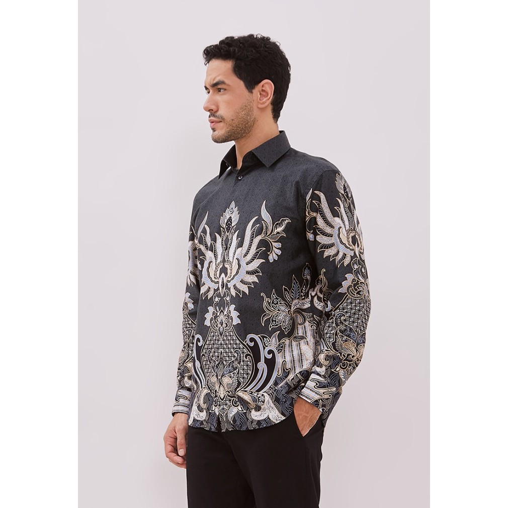 BEST SELLER Alisan Kemeja Lengan Panjang Batik Kombinasi Hijau BTKKB00537LS Slimfit - Hijau, M