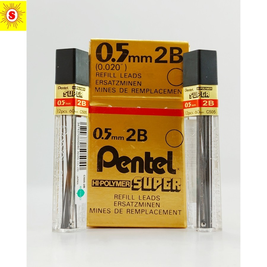 

REFILL ISI ULANG PENSIL MEKANIK ISI PENTEL 2B 0.5 ASLI