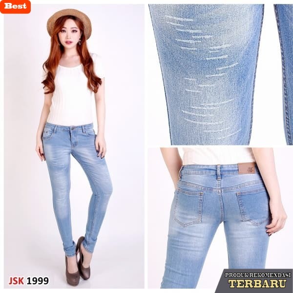 celana jeans wanita kekinian [BIG SIZE] CELANA LASER SKINNY JEANS WANITA JSK 1992/1993/1994