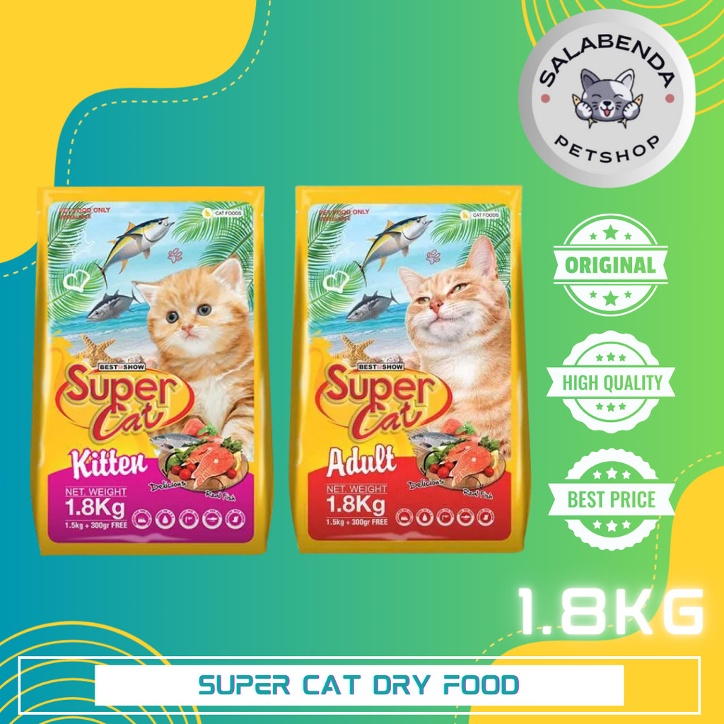 Super Cat Dry Food 1.8kg kitten & adult