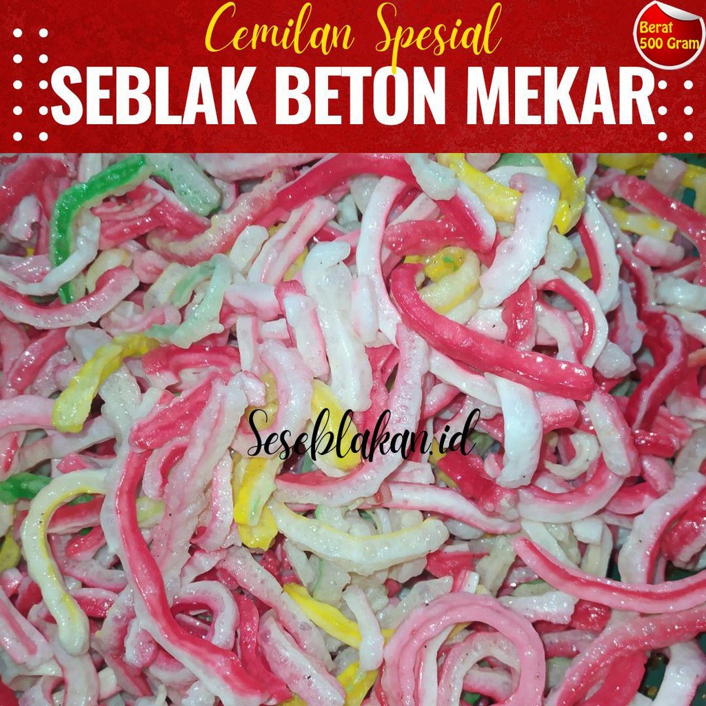 

Seblak beton mekar original extra gurih daun jeruk isi 500 gr Pedas Cemilan Kerupuk