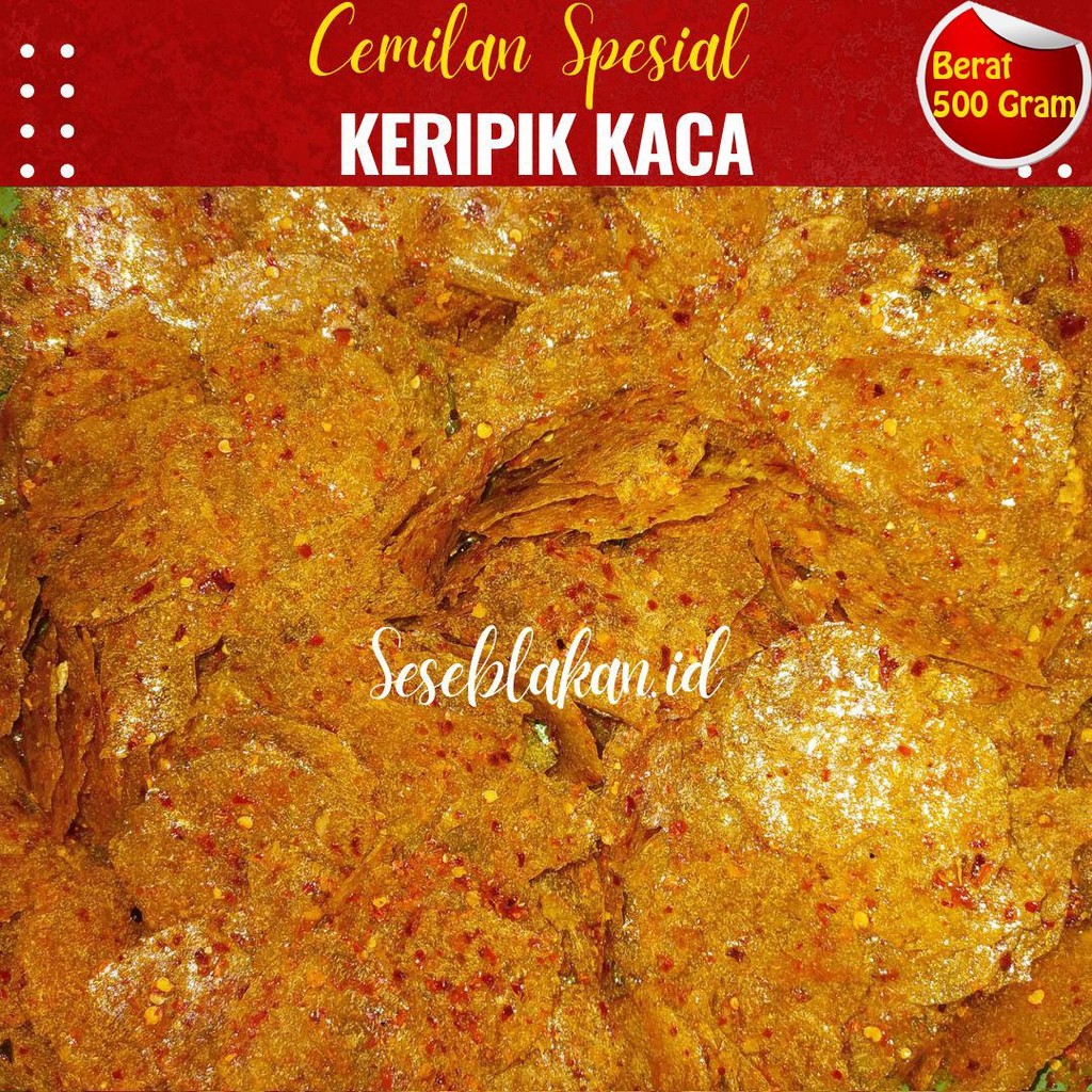 

Keripik kaca kripca pikca extra pedas rempah daun jeruk isi 500 gr