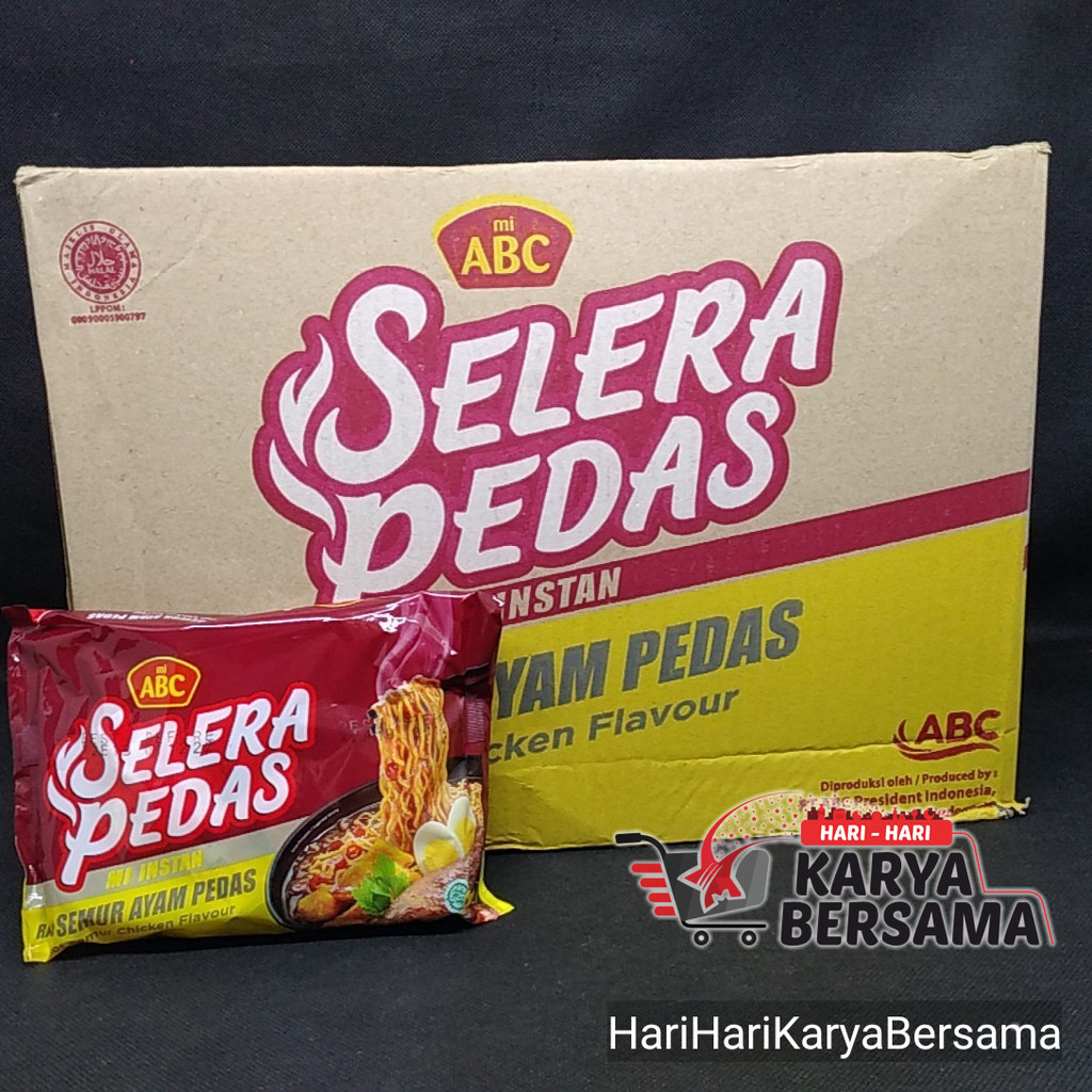 

MIE INSTAN ABC SELERA PEDAS SEMUR AYAM PEDAS ISI 40'S X 70GR - PER CAR
