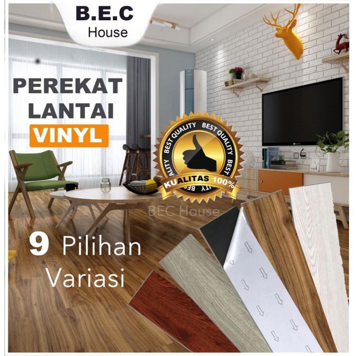 PARKET VINYL LANTAI STIKER WALLPAPER DINDING VYNIL MOTIF KAYU PREMIUM - SV18