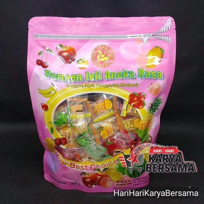 

MAKANAN RINGAN PERMEN JELI CHEN LIANG JI ANEKA RASA 300GR