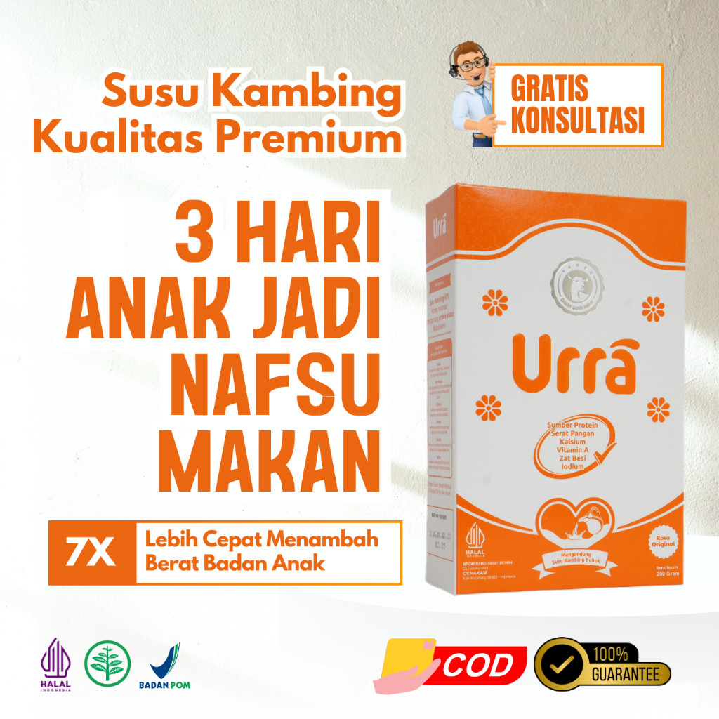 

PAKET 1 BOX YA KAK Urra Susu Kambing Penggemuk Badan dan Penambah Nafsu Makan Anak 1 Box