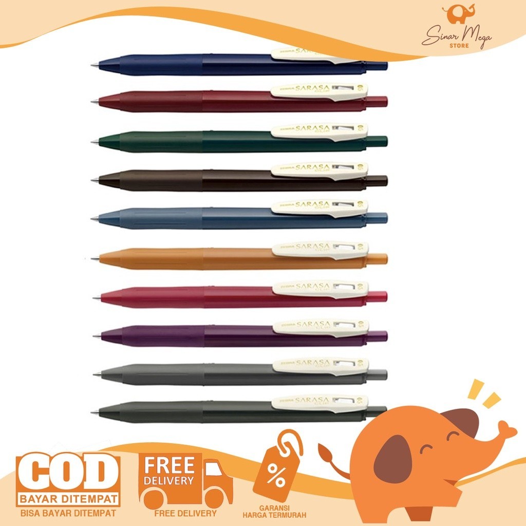 

Pulpen Gel Zebra Sarasa Clip Vintage Series 0,5mm