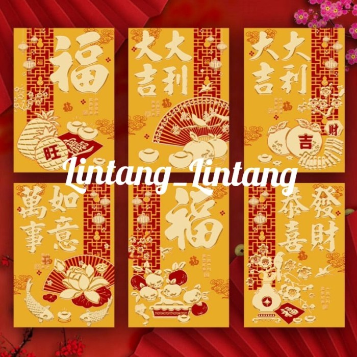 

ANGPAU IMLEK 2025 SHIO ULAR - HONGBAO ANGPAU GOLD EMAS TEBAL ANGPAO FU PENDEK VARIAN GOLD - PDK NE GOLD