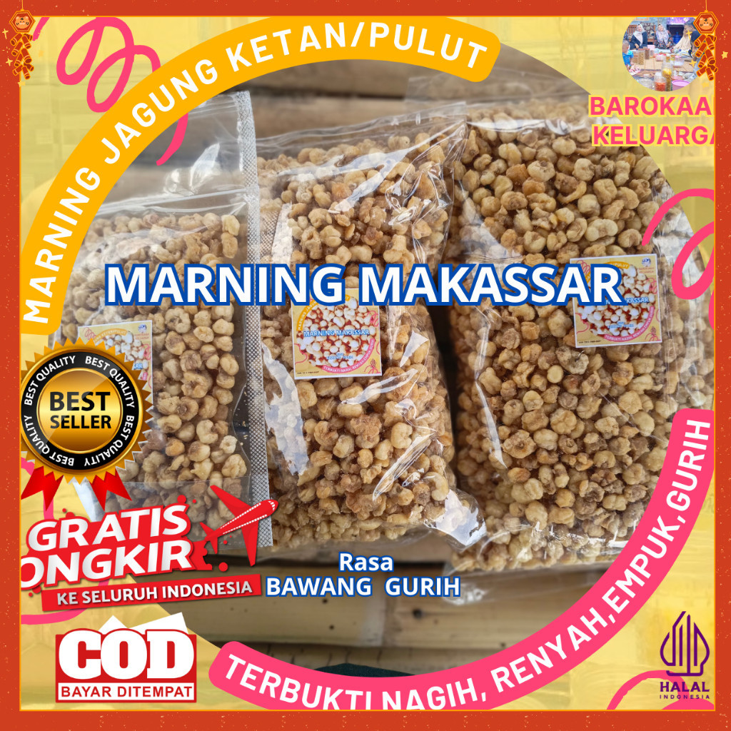 

Makaroni Snack Jagung Marning Super Empuk/ Marnig Jagung Sultan/ Jagung Marning Ketan Kiloan 100 Gr, 250 Gr 500 Gr, 1kg Gurih Bawang Harga Spesial