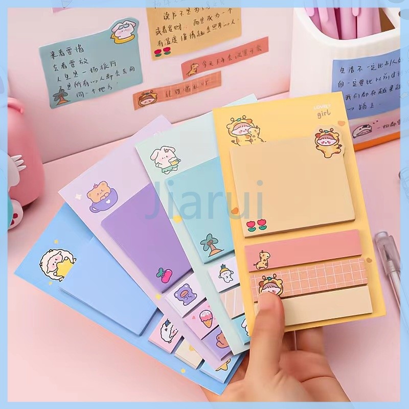 

Jiarui Catatan Tempel Kartun/ Catatan Tempel Penanda Hewan Lucu Catatan Lucu