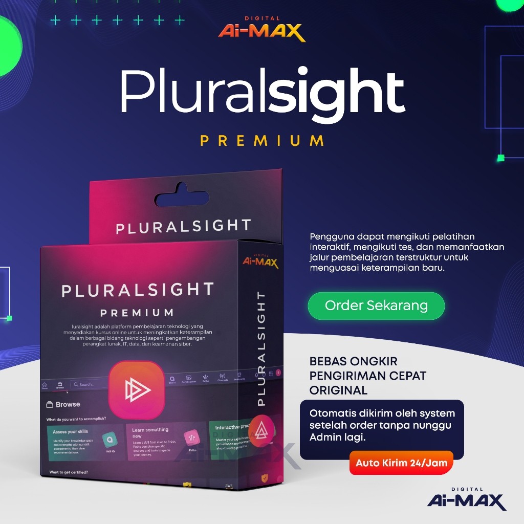 [] PLURALSIGHT PRO+ | Platform Belajar IT & Tech Skills | Sertifikasi Global 24/7 | TERMURAH SE-SHOP