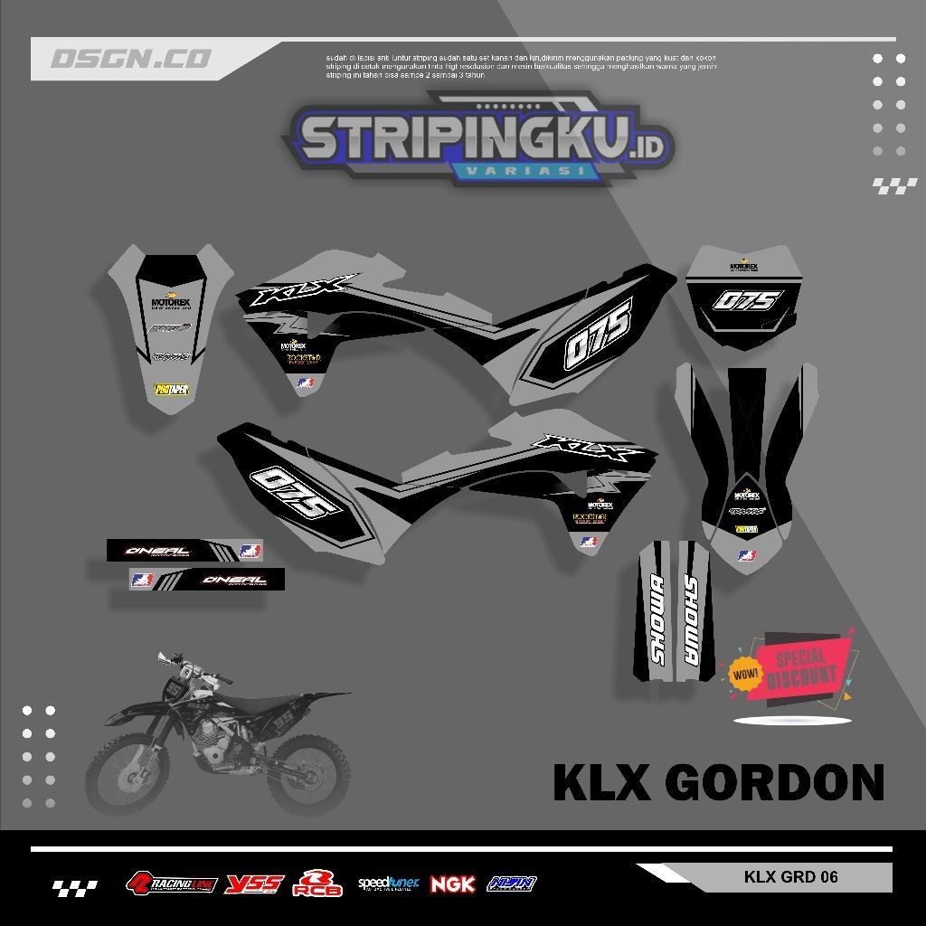 Striping Stiker Decal Klx Gordon Fullbody KLX GORDON 06