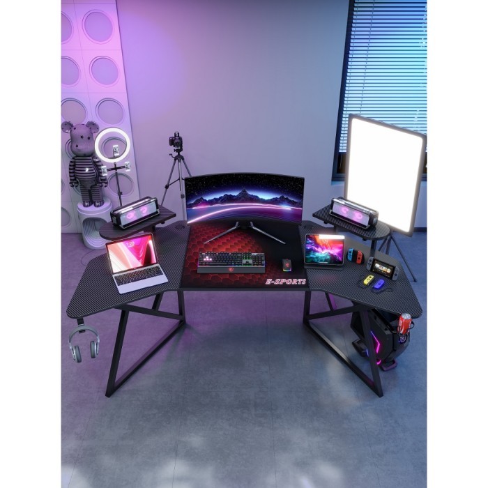 Highline Meja Gaming Meja Komputer Besar Premium - MG-821 Black