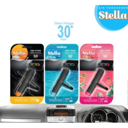 Promo Stella Clip & Twist Pengharum Mobil Aftersmoke Stella Clip'n Twist Pengharum Mobil Stella
