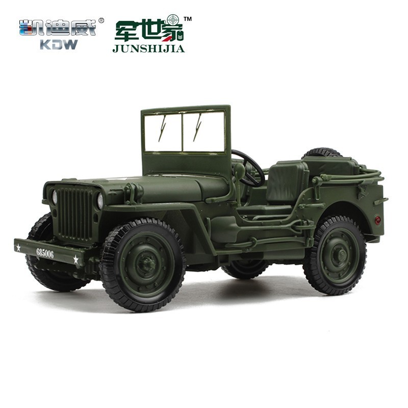 Diecast Miniatur Mobil Alloy Collection Jeep Willys 1944 Scala 1:18 Diecast Miniatur Mobil Clasic Mo