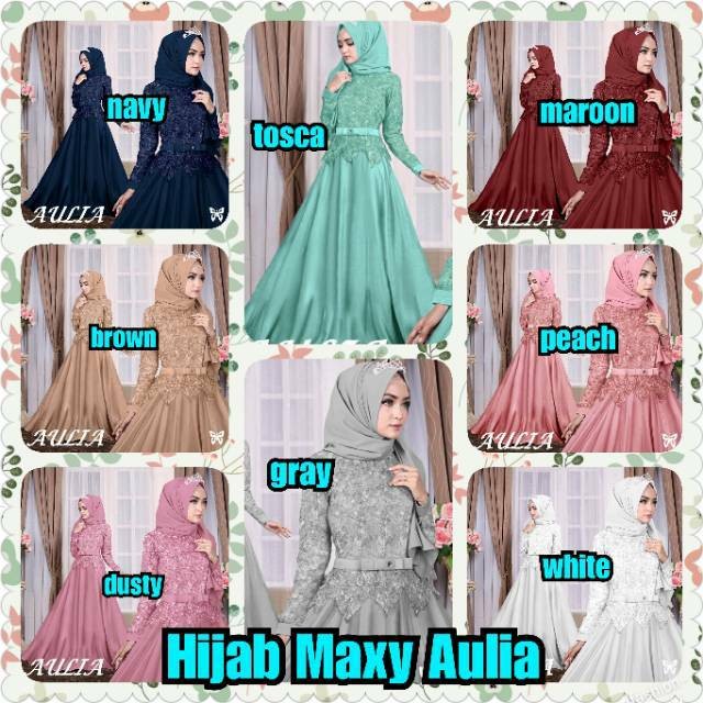 COD New Promo Gamis Lebaran 2025 - Hijab Maxy Aulia dan Gamis Aulia Jumbo
