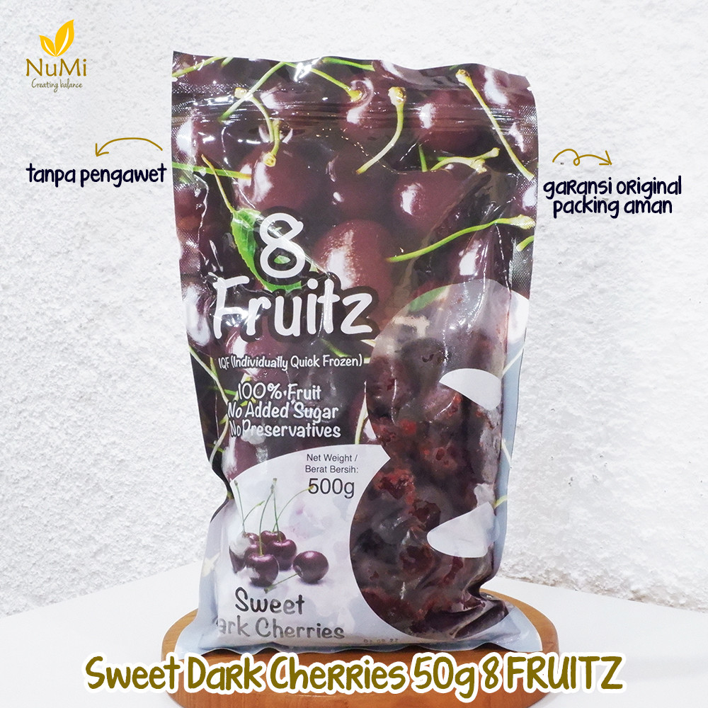 

500G IQF SWEET DARK CHERRIES Frozen Buah Ceri Gelap Manis Beku - 8 FRUITZ