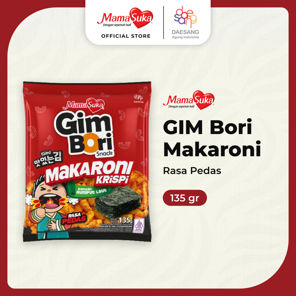 

MamaSuka - Gim Bori Makaroni Spicy 135 gr (Sample tidak dijual satuan)