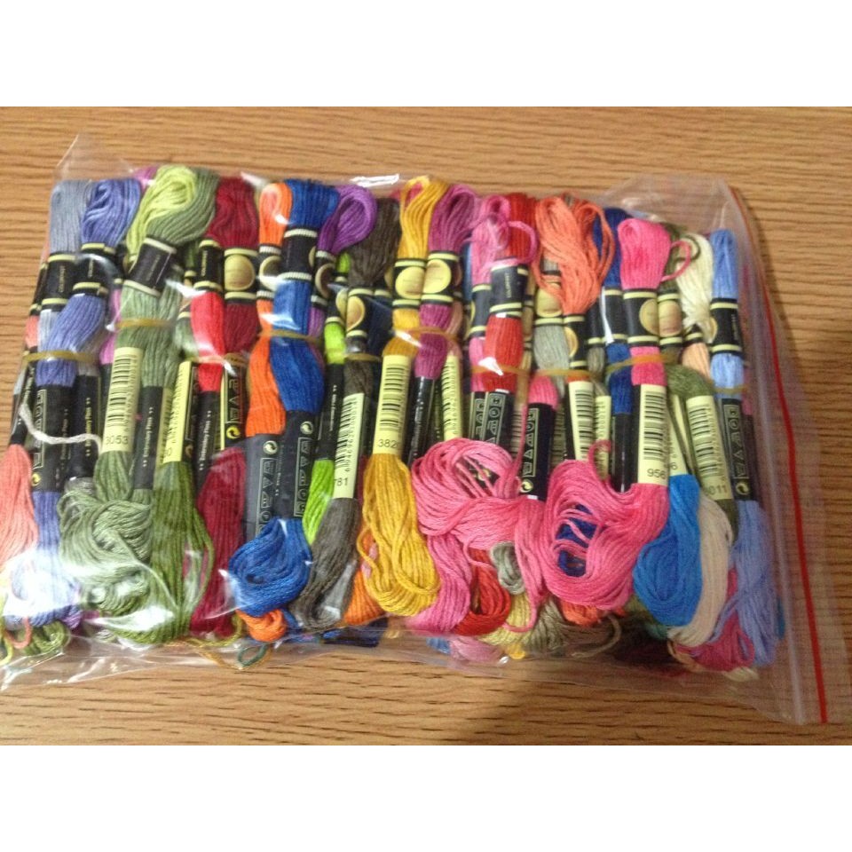

Color Embroidery Cross Stitch Floss, Choose Any CXC Threads Number, 100 Skeins of Thread, DMC