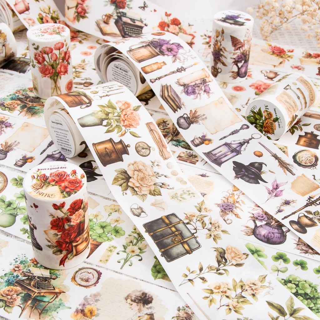 

Journamm 60mm*2m Ins Flowers Plants Washi Tapes Decor Junk Journal DIY Scrapbooking Supplies Collage Stationery Aesthetics Tapes